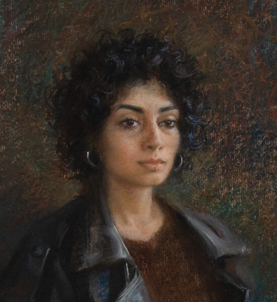 Женский портрет пастелью