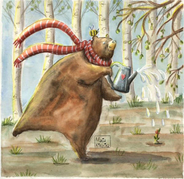 Волшебство весеннего леса: рисуем иллюстрацию с персонажем