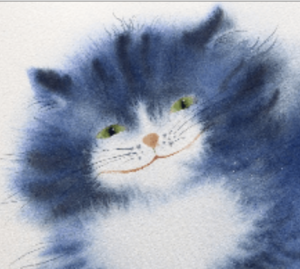 Фантазийный синий кот